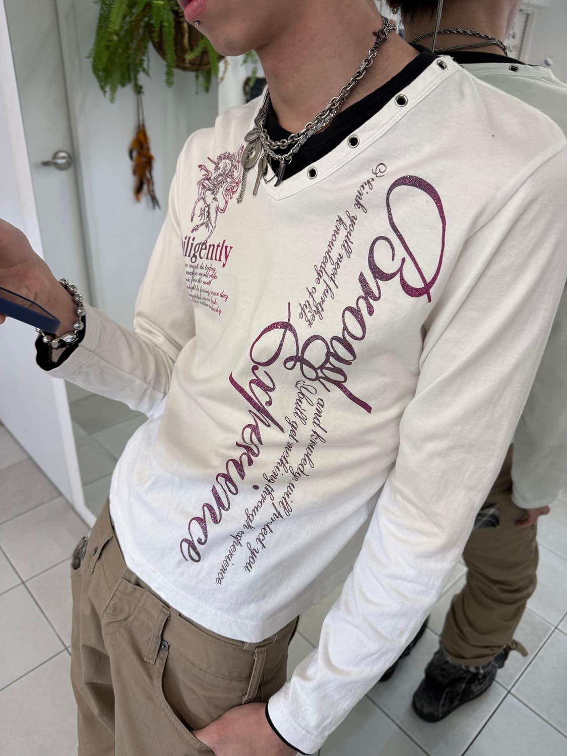 layered lettering t-shirt 상품이미지3