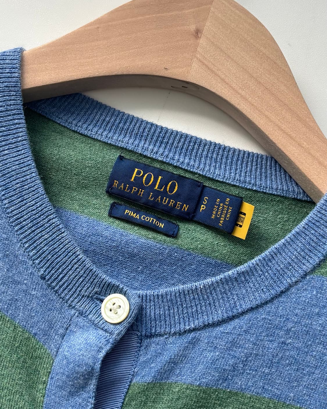 Polo 폴로 랄프로렌 QR신형 단가라패턴 유넥 가디건 상품이미지5