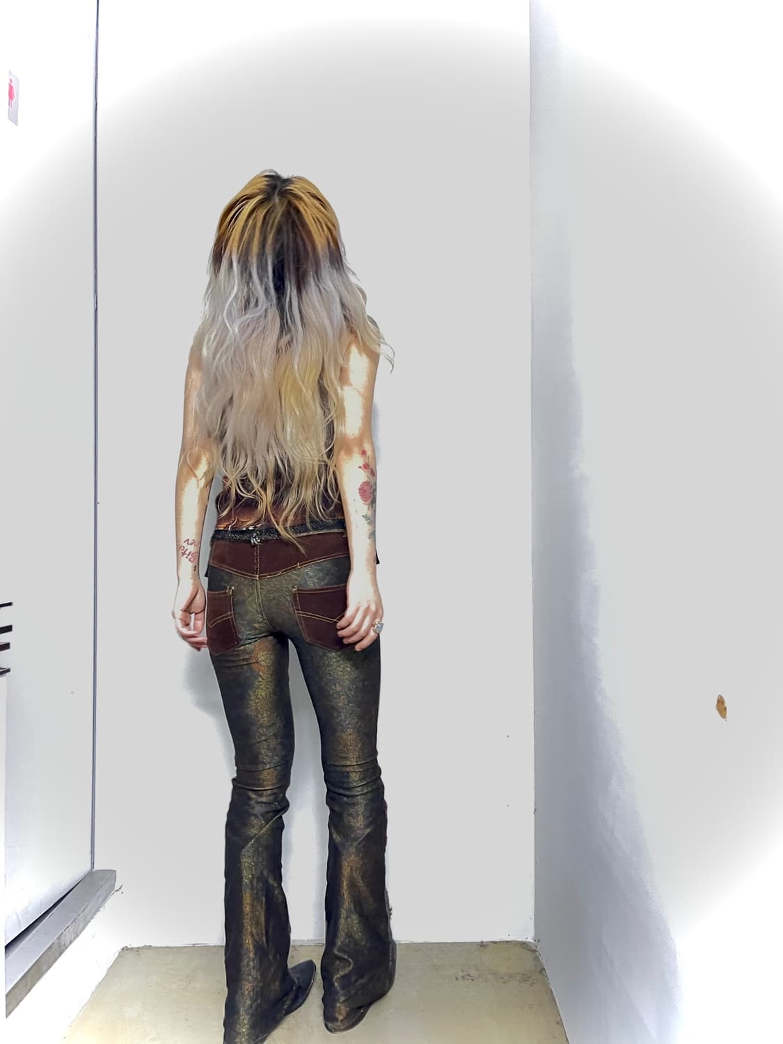 오즈온 보헤미안 패턴 부츠컷 데님팬츠 상품이미지7