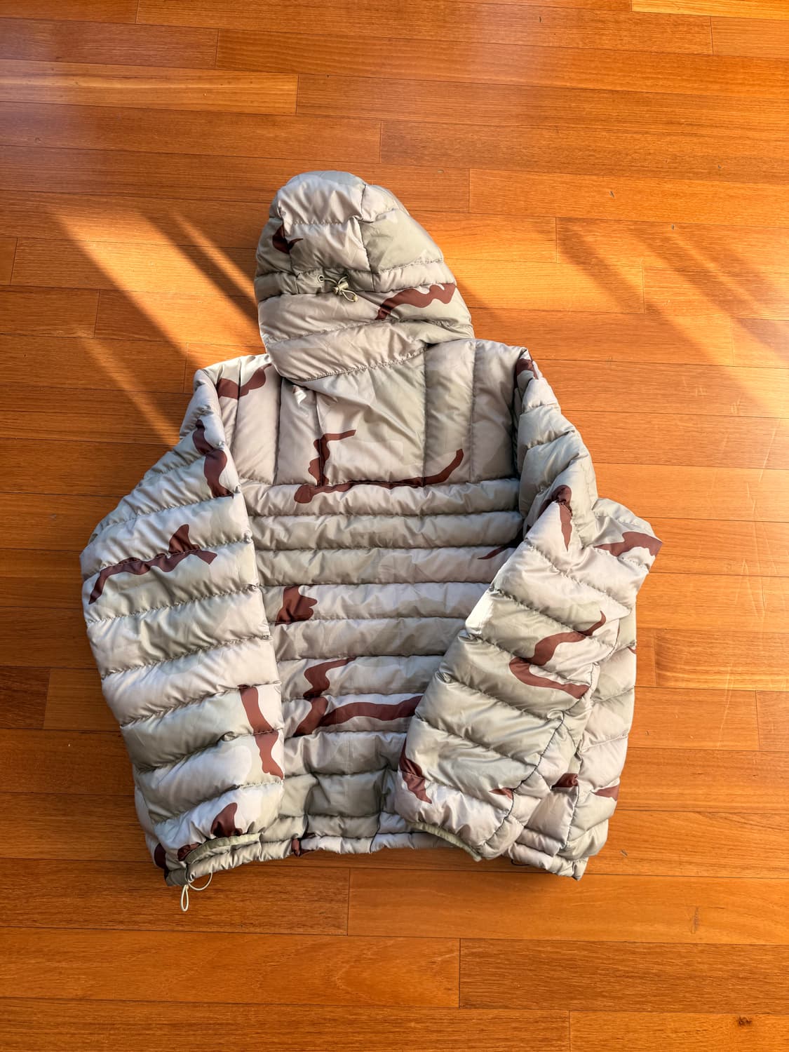 슈프림 마이크로 다운 하프 집 후드 풀오버 데저트 카모 L 상품이미지2