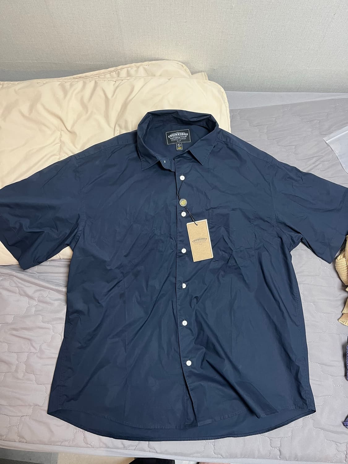 프리즘웍스 typewriter half shirt-Navy 상품이미지1