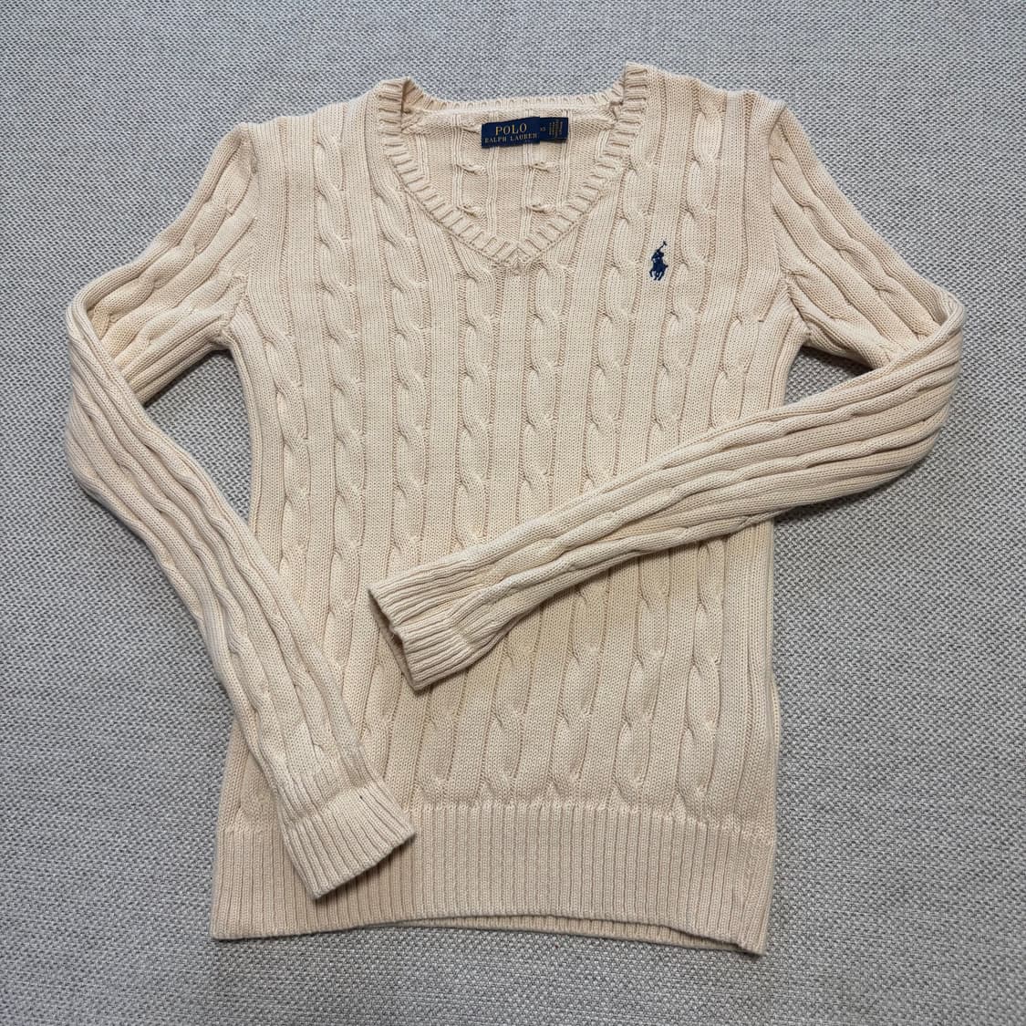 폴로 랄프로렌 브이넥 케이블 니트 상품이미지1
