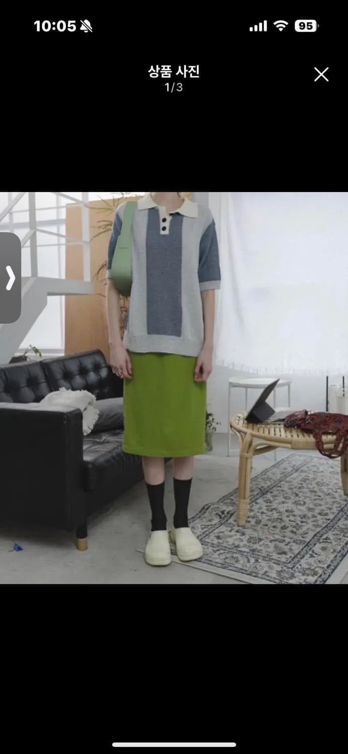 엔조블루스 라임 미디 스커트 새상품 상품이미지1