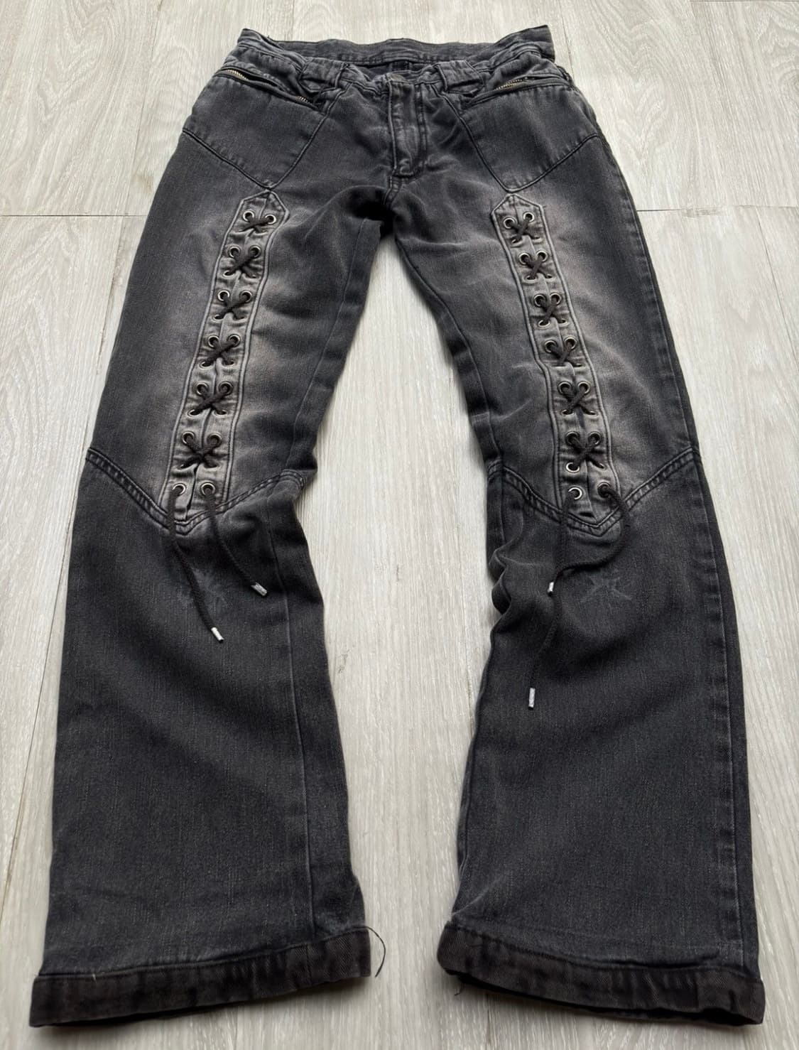 BERNING SHO 레이스업 플레어진 상품이미지1