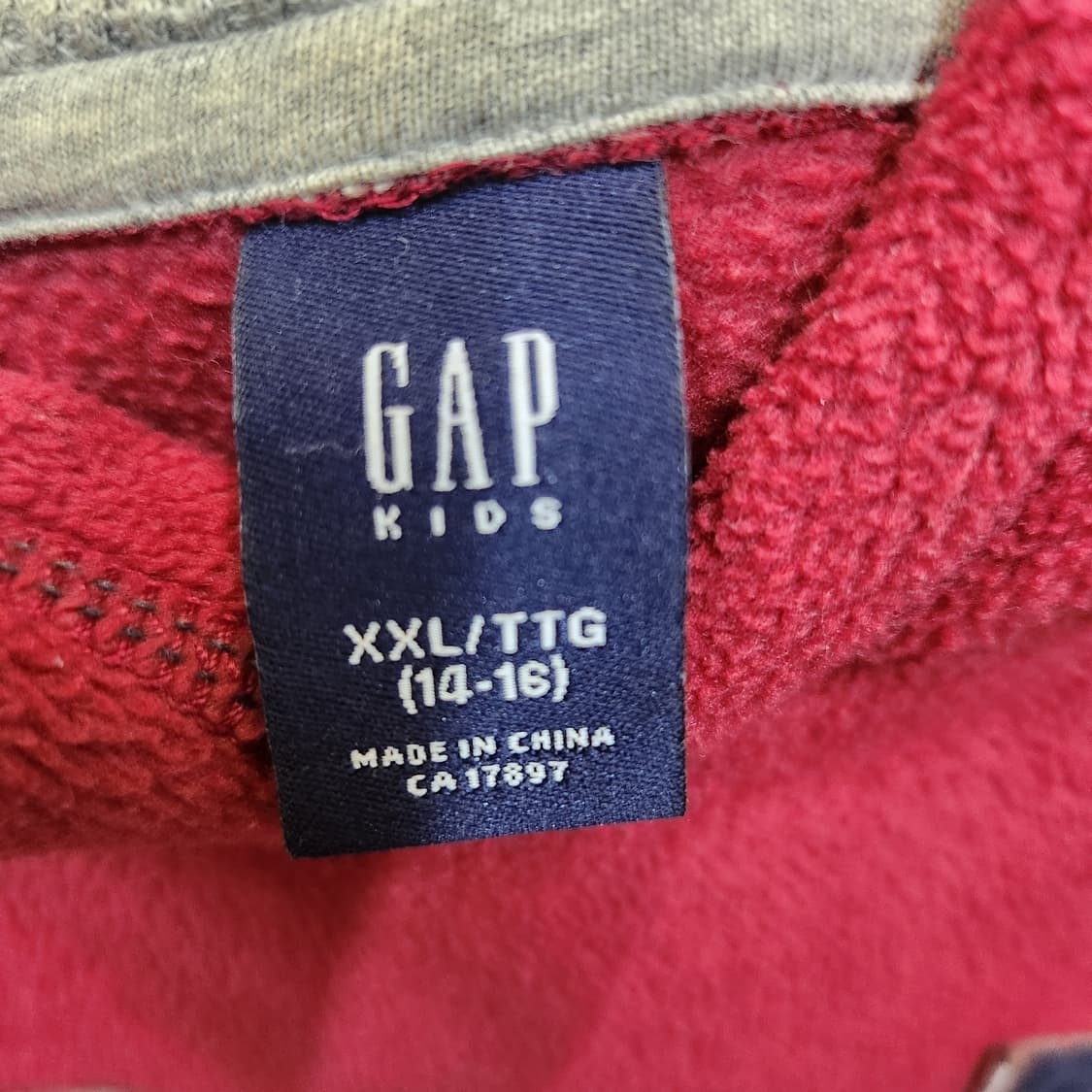 GAP 갭 빅로고 자수 후리스 후드 L 상품이미지4