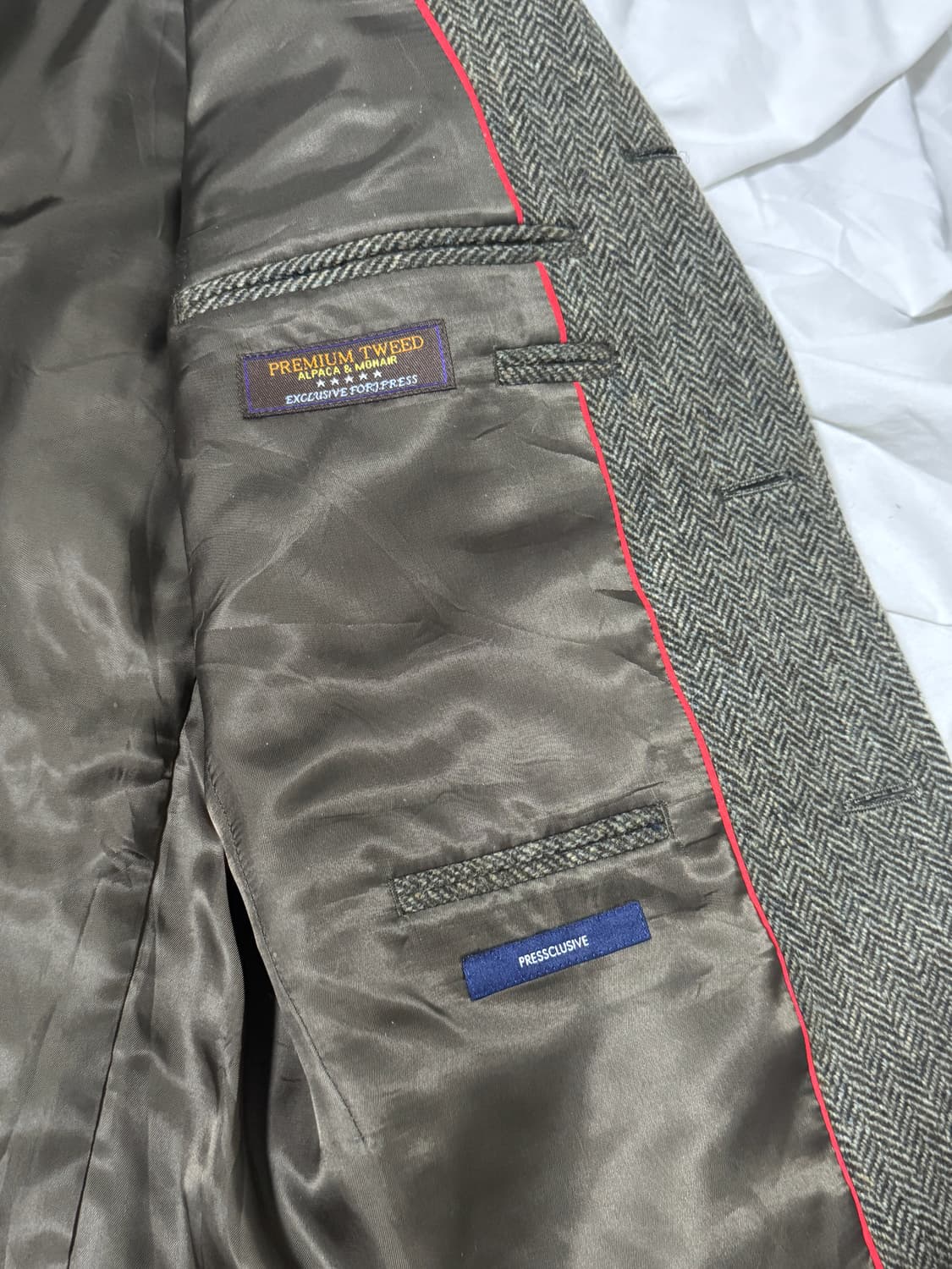 제이프레스 알파카 모헤어 헤링본 트위드 자켓 상품이미지6