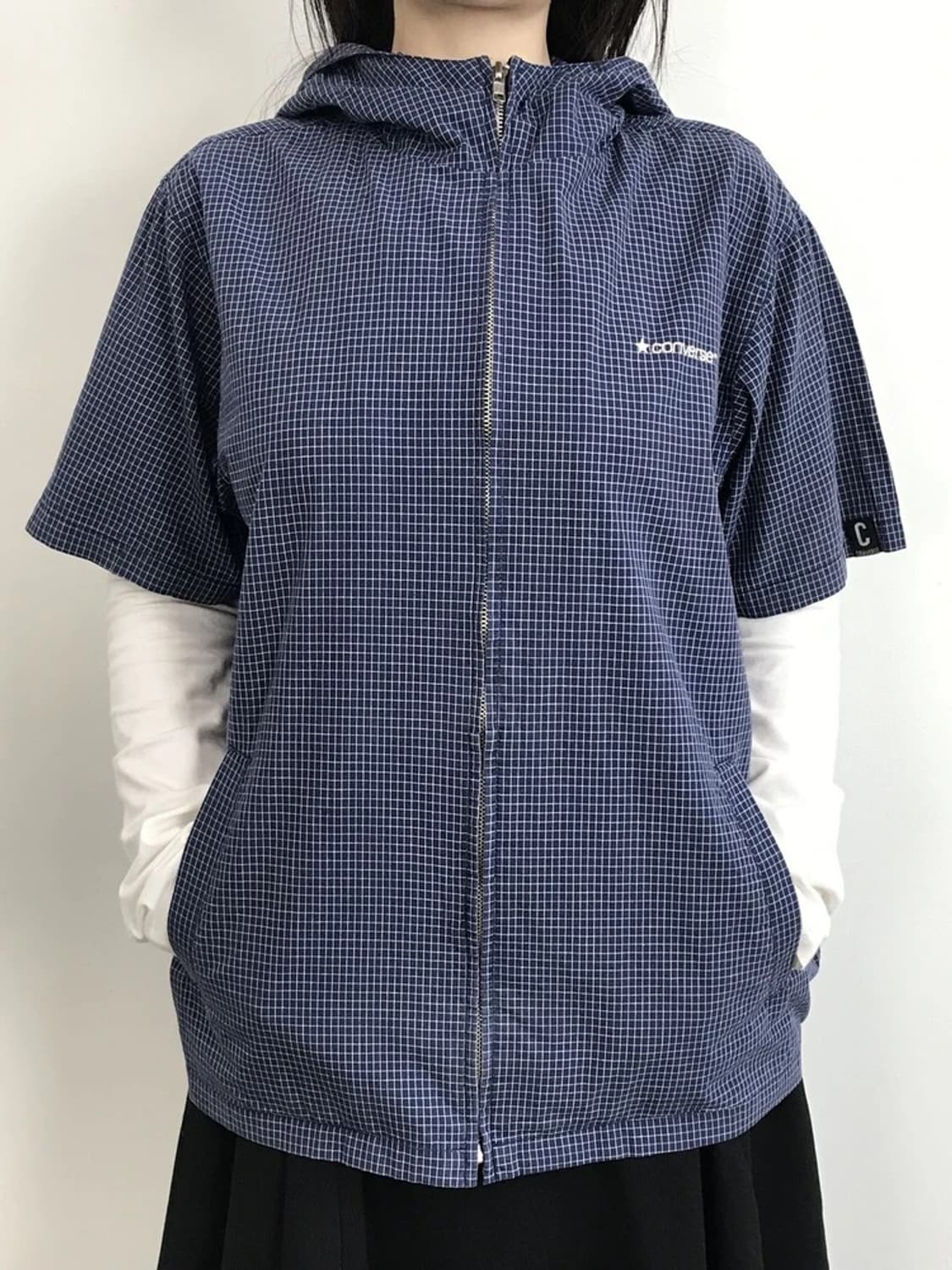 Converse Hood Zip Check Shirt 상품이미지3