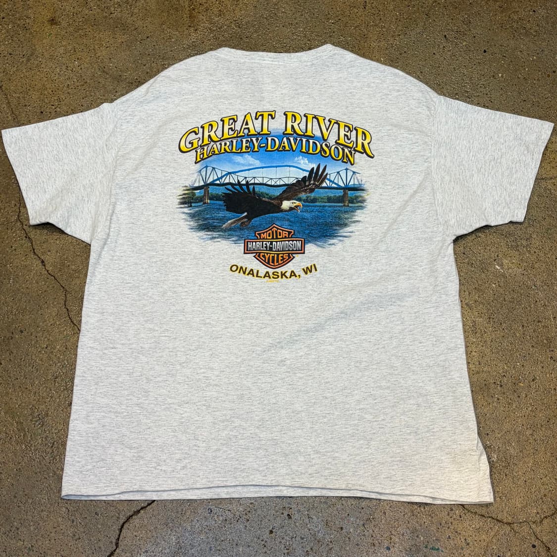 미국 빈티지 할리데이비슨 그레이트리버 반팔티 상품이미지6