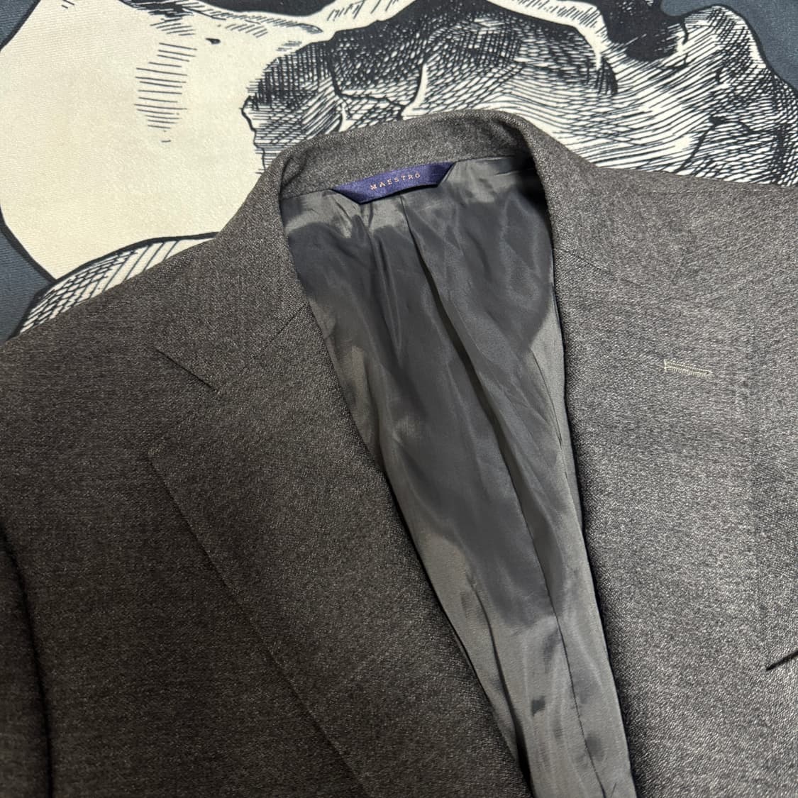 마에스트로 로로피아나원단 남성울 자켓 95사이즈 상품이미지2