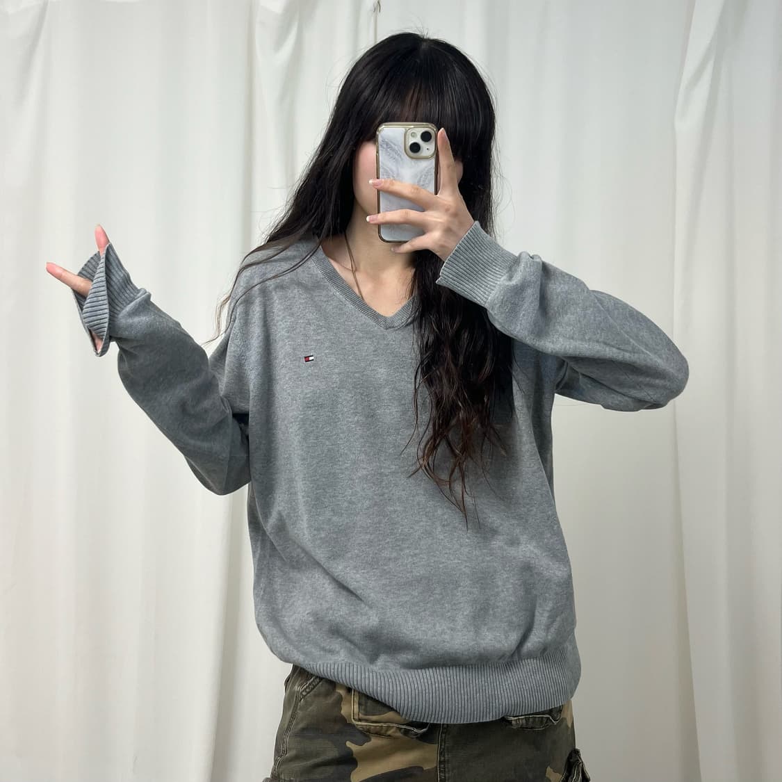 Tommy Hilfiger grey knit 상품이미지1