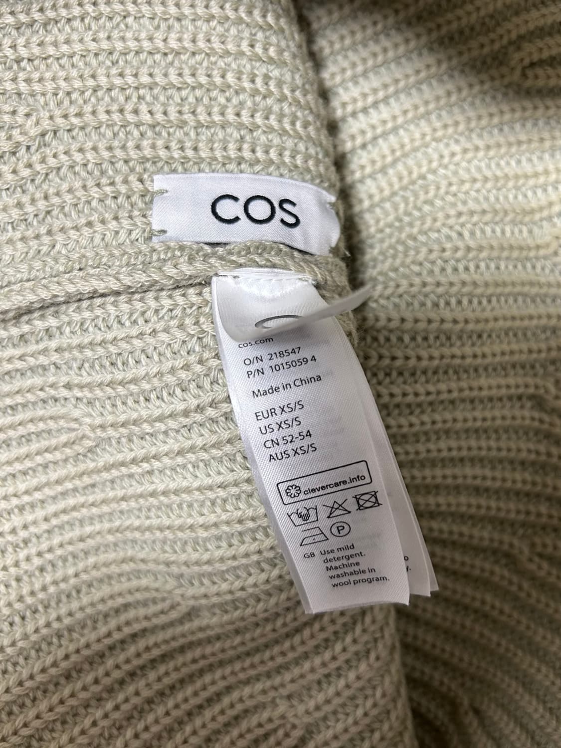 COS 코스 니티드 버킷햇 베이지 xs/s 상품이미지2