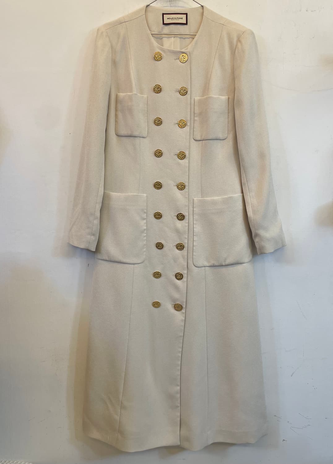 모조에스핀 금장더블버튼 롱원피스66:) 하객룩원피스 정장원피스 상품이미지1