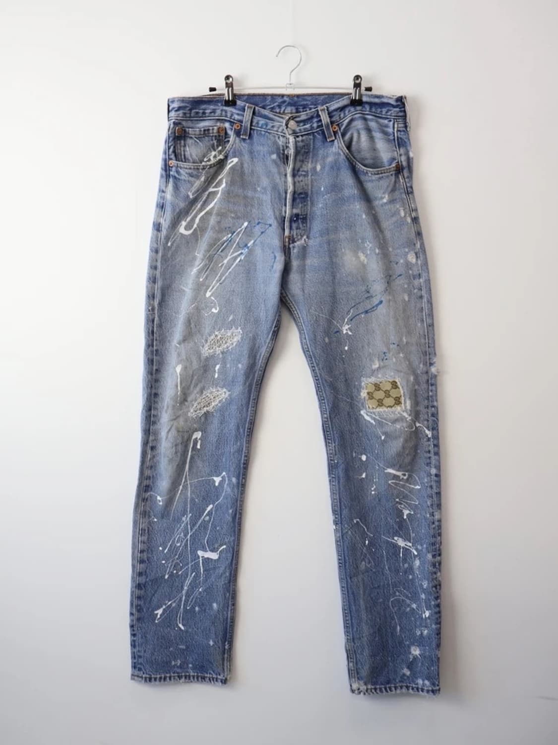 90's Levi's 501 USA Paint Jeans 상품이미지3