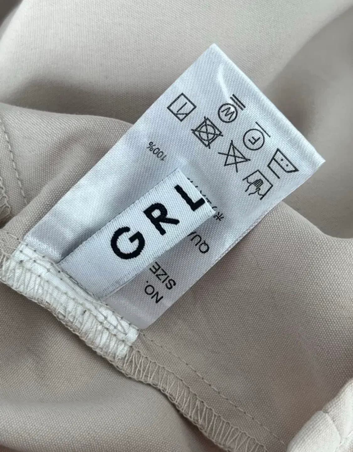 GRL 베이지 크롭 셔츠 상품이미지5