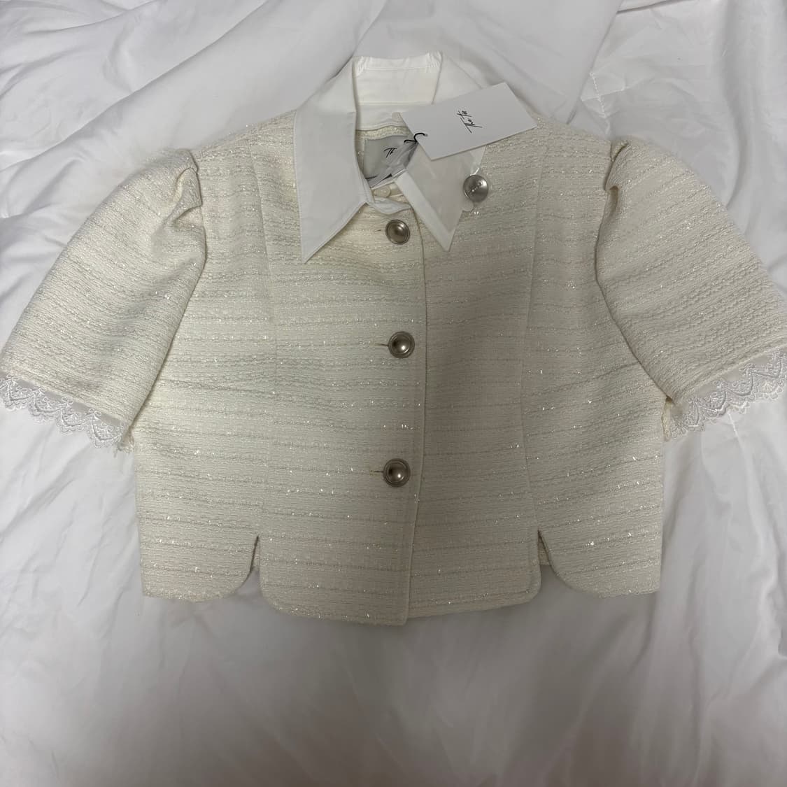 더티스 반팔 트위드 자켓 상품이미지2