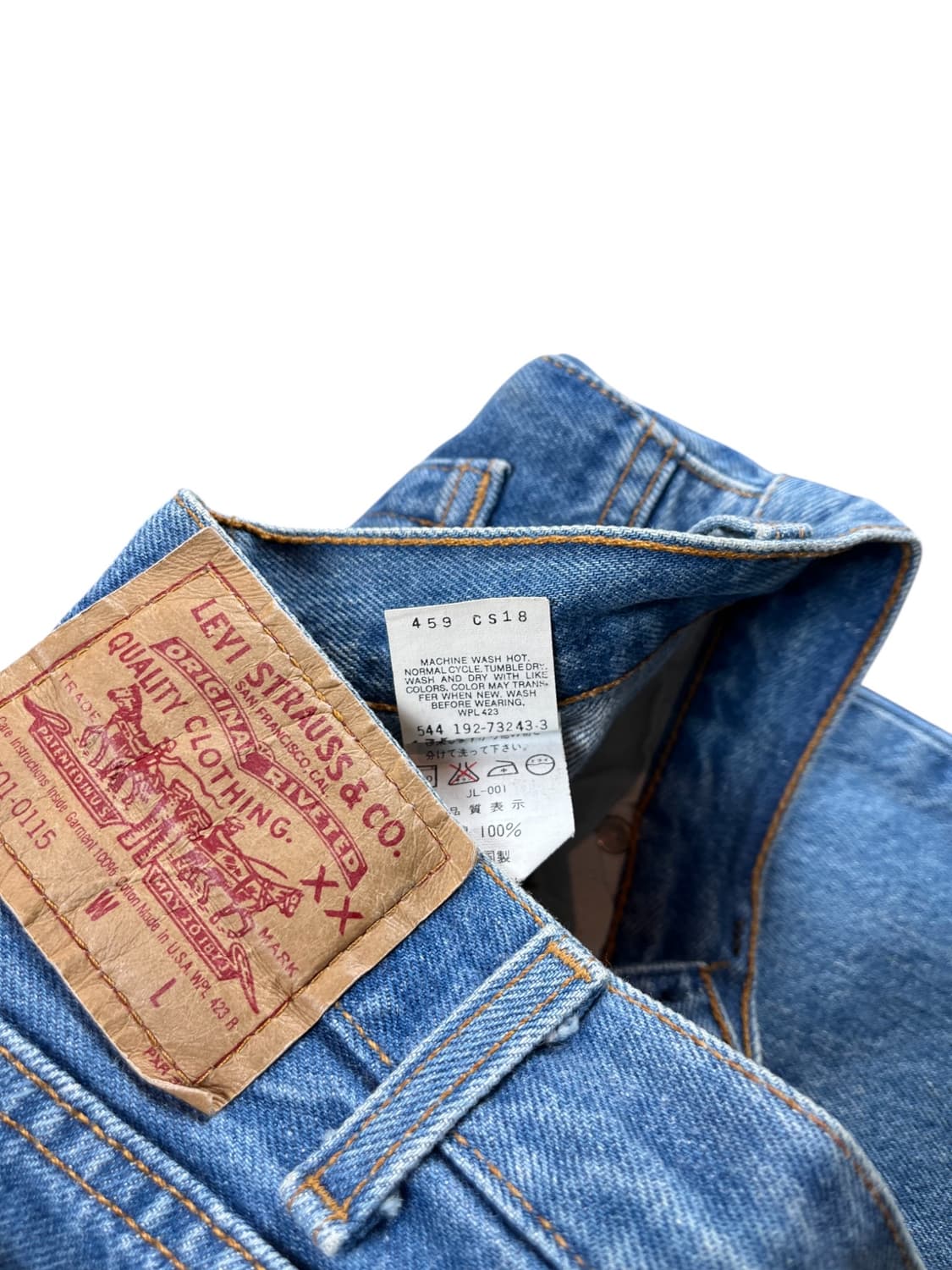 90s usa made Levi's 17501 연청 데님팬츠 상품이미지5