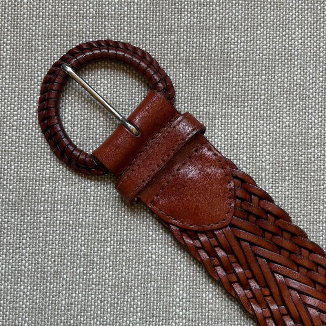 [32-33]폴로 랄프로렌 위스키탠 위빙 레더 벨트 상품이미지5