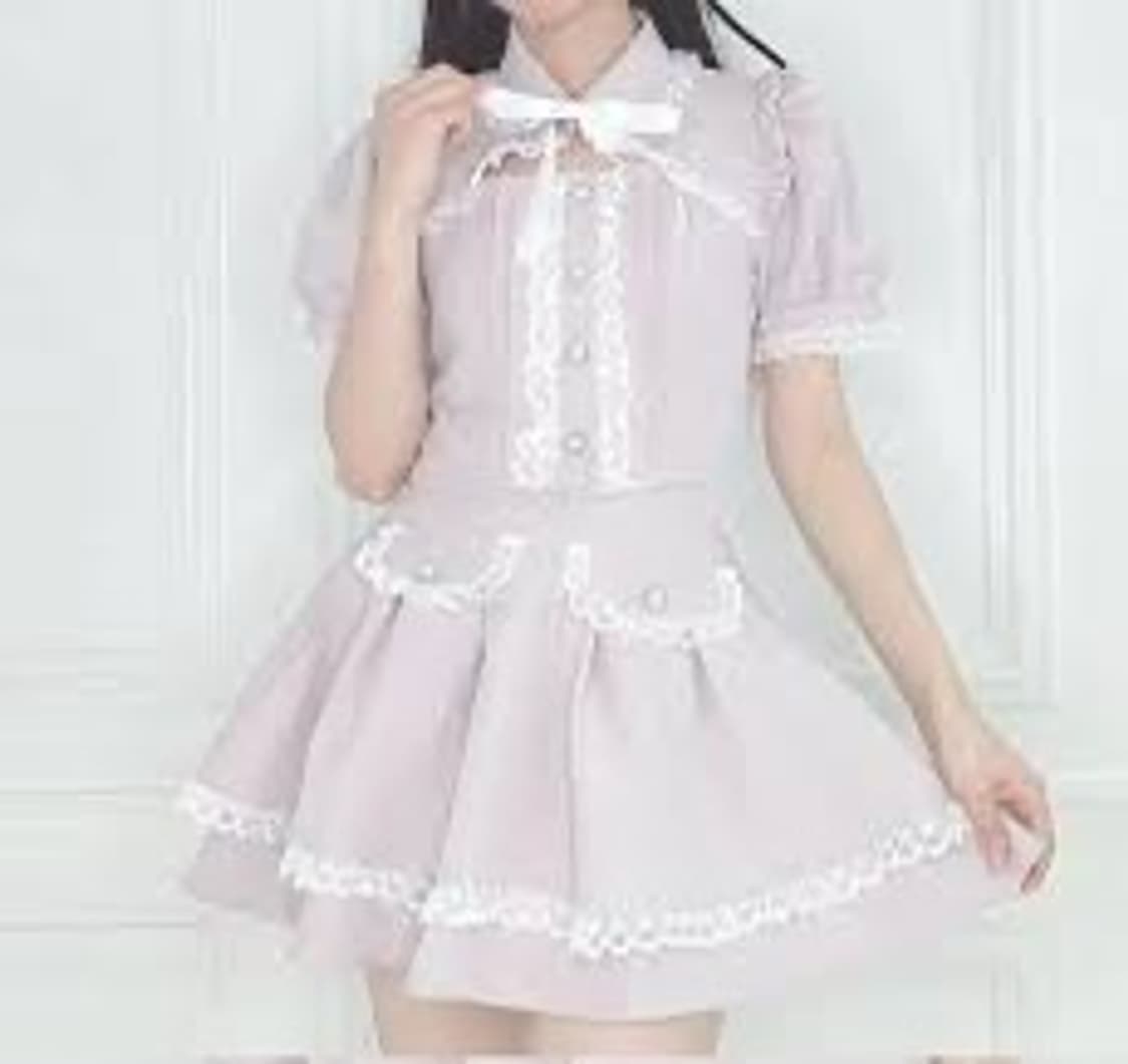 허니시나몬 레이스 프릴 셋업 양산형 지뢰계 일브 걸리 리즈리사 로지타 상품이미지1