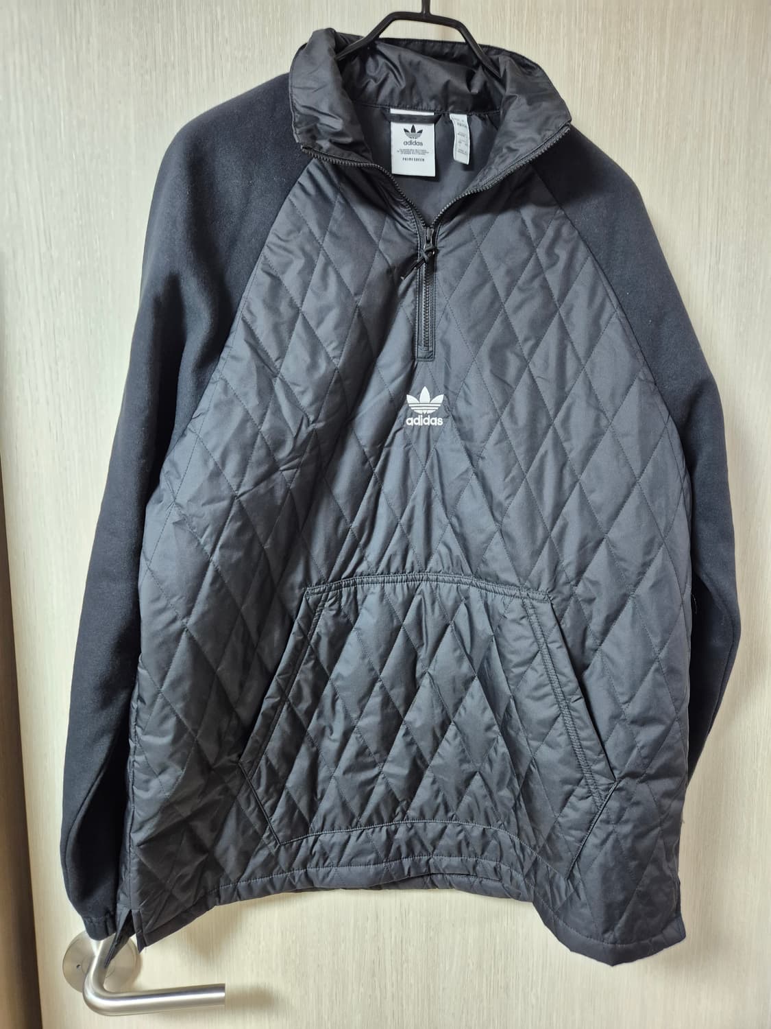 아디다스 퀼팅 하프집업   누빔 긴팔 라지 블랙 상품이미지2