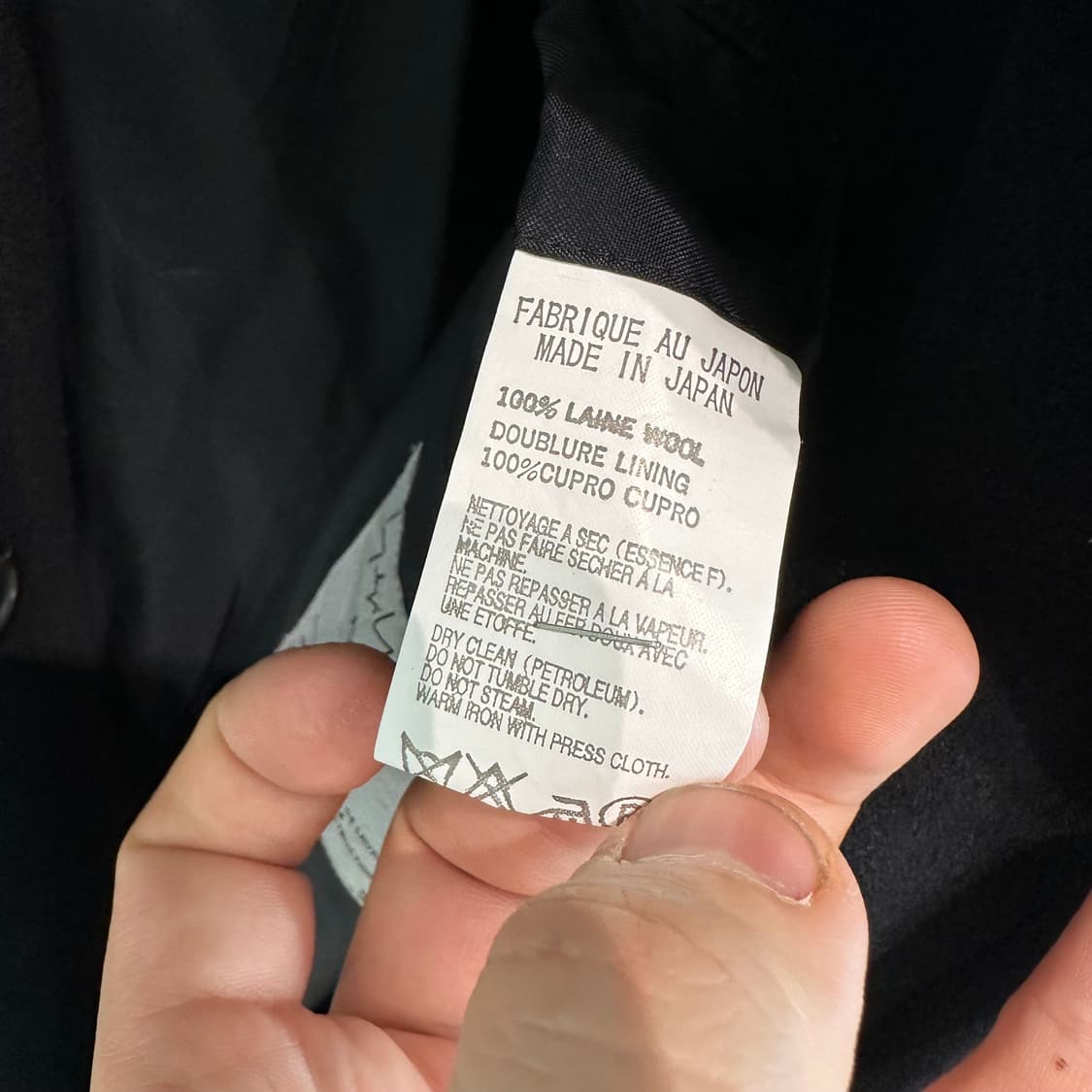 09fw 요지야마모토 뿌르옴므 멜튼울 버튼다운 코트 상품이미지7