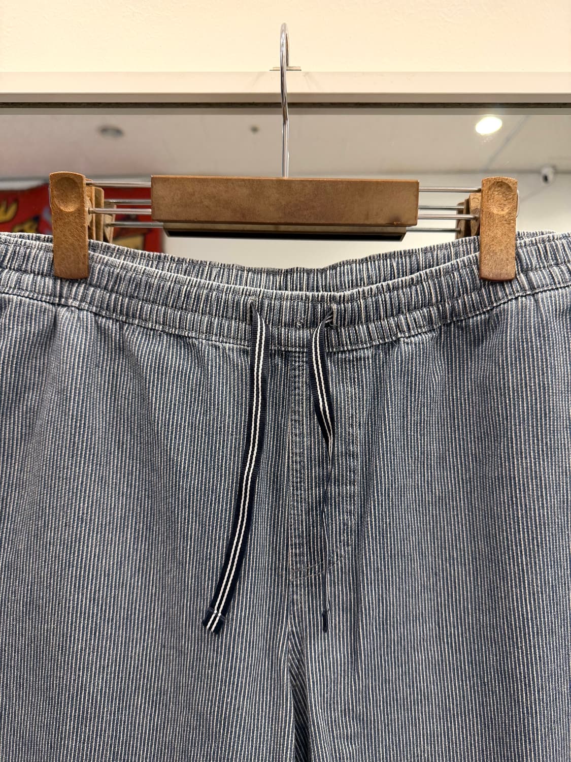 00s Dickies 디키즈 히코리 데님 밴딩 하프 팬츠 (32-38) 상품이미지2