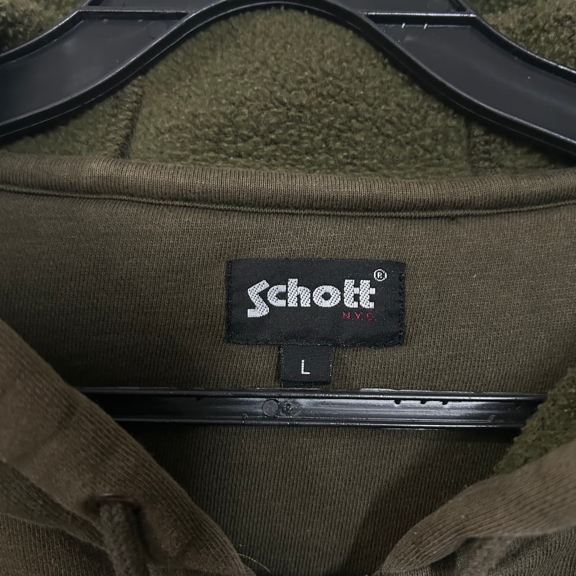 (L) 쇼트 NYC 기모 후드 집업  상품이미지7