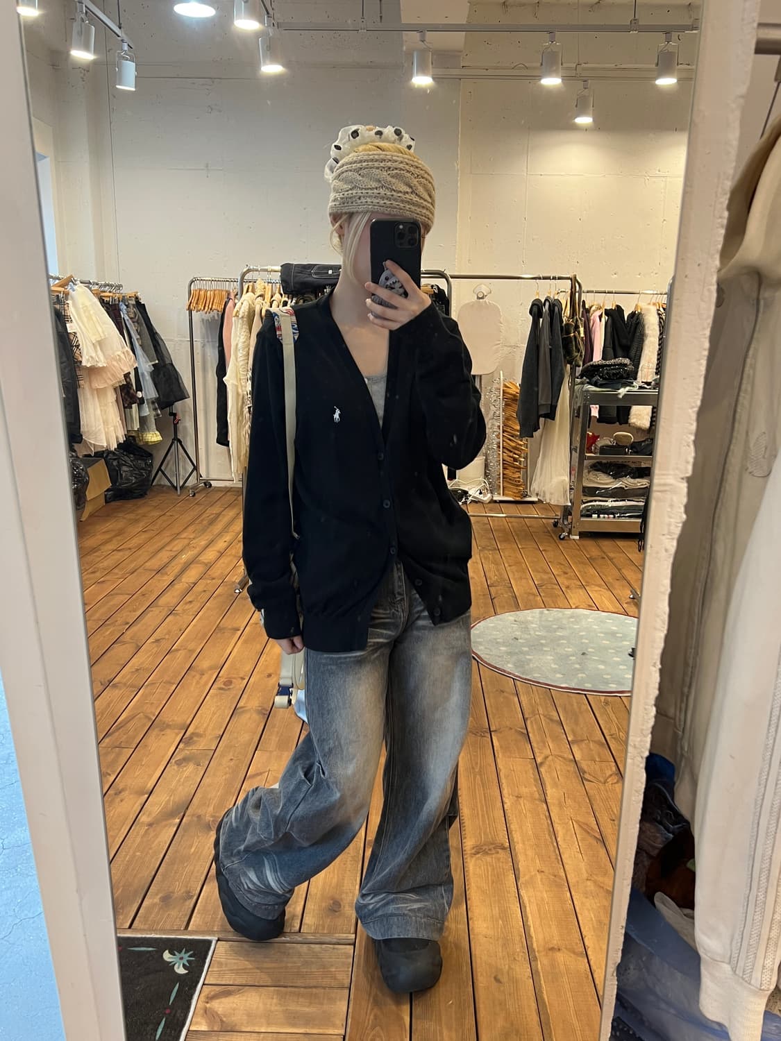 폴로 블랙 가디건 상품이미지6