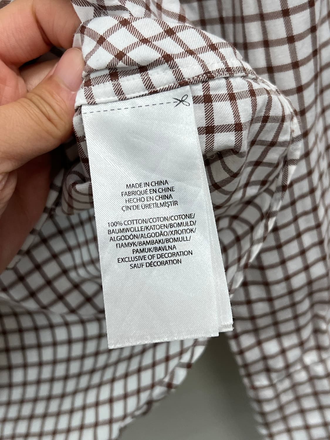 (S) 폴로랄프로렌 체크셔츠 화이트/브라운 상품이미지6