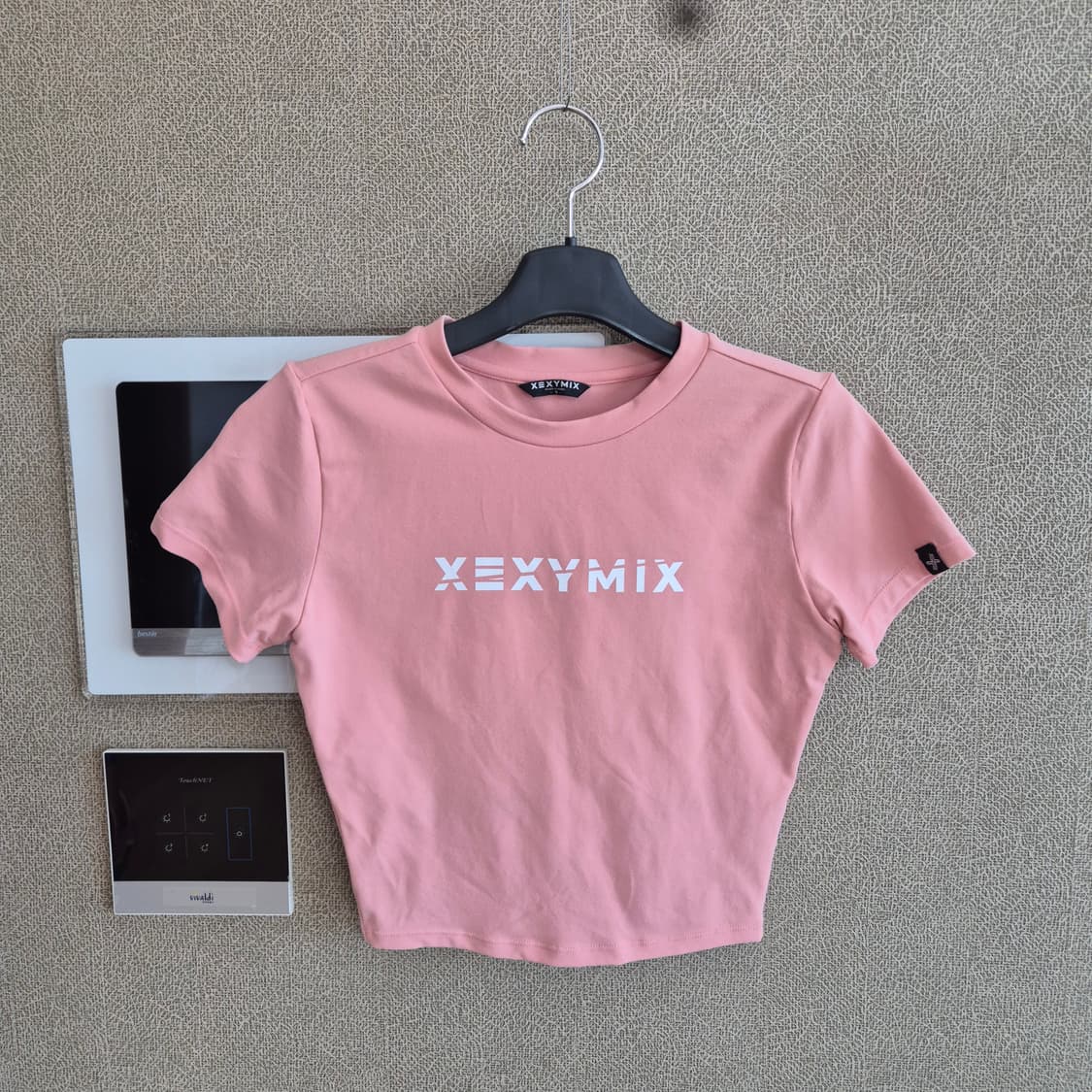 젝시믹스 헤바 크롭탑_피치라떼 상품이미지2