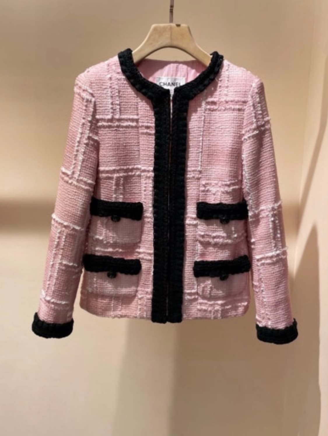 샤넬 트위드 자켓 핑크(제니착용) 상품이미지2