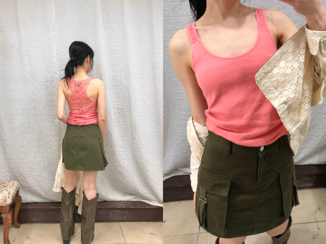 Coral mesh sleeveless 상품이미지1