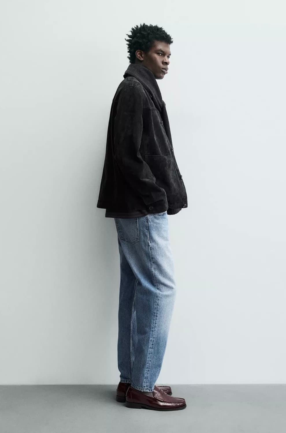 자라 리얼 스웨이드 가죽자켓 상품이미지5