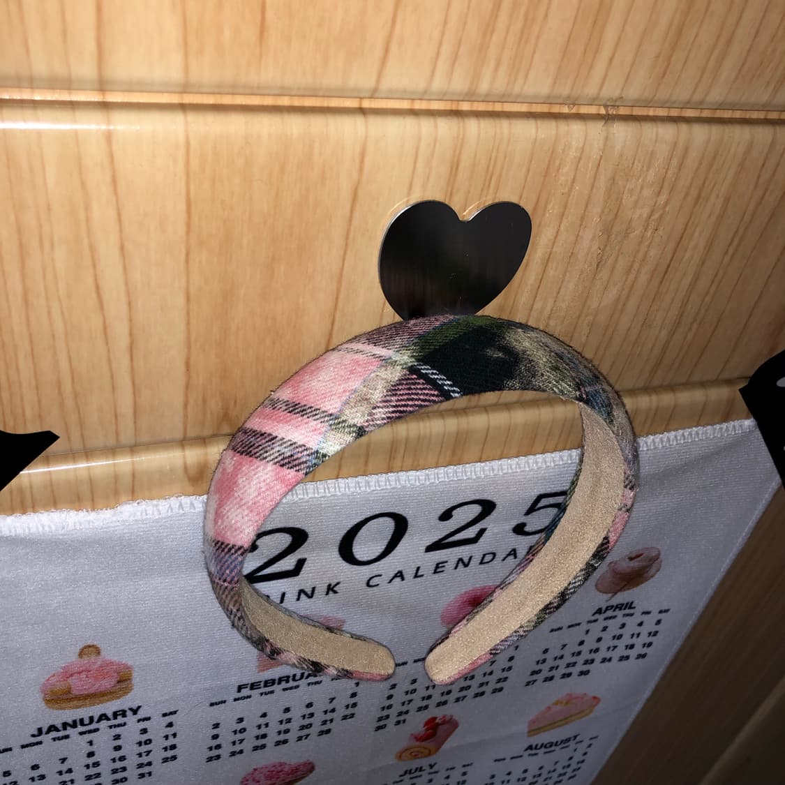 핑크 체크 머리띠 🦹🏻‍♂️ 상품이미지4