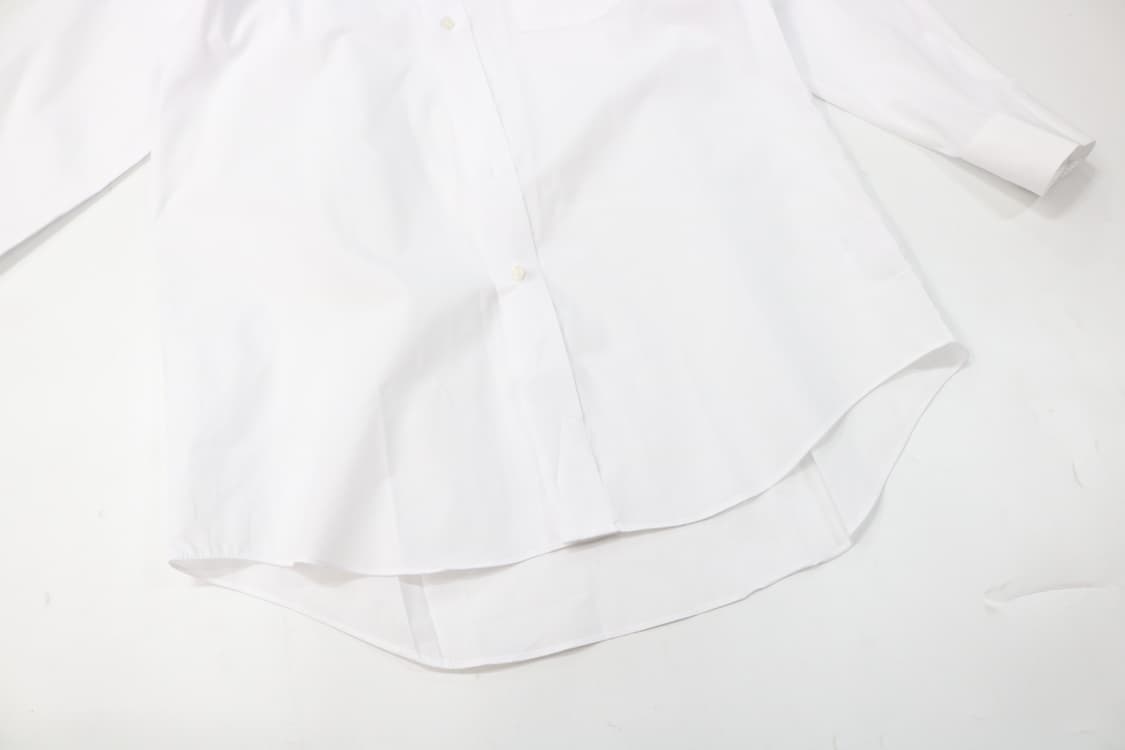 Courreges 쿠레주 빈티지 미니멀 화이트 드레스 셔츠 상품이미지5