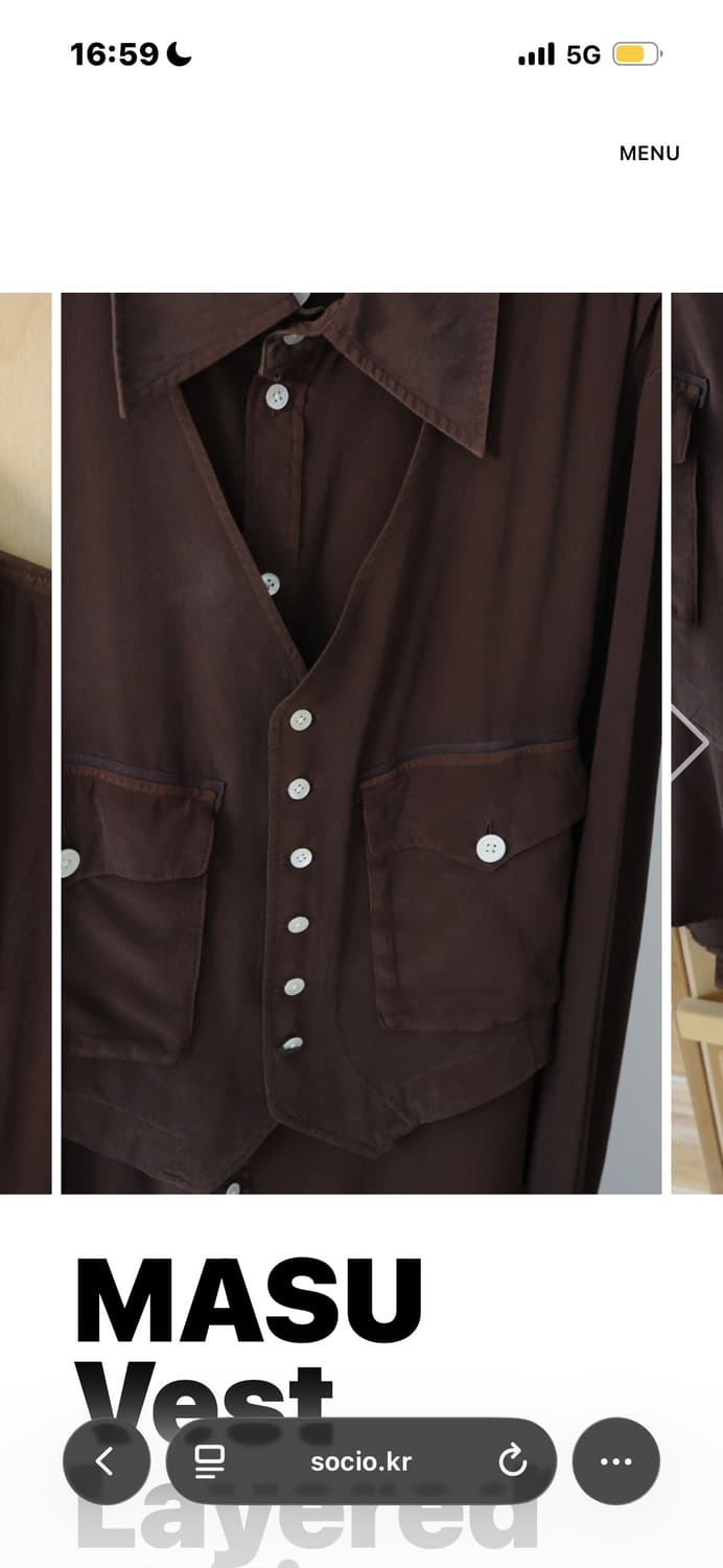 소시오샵 MASU 19aw Vest Layered Shirt 상품이미지4
