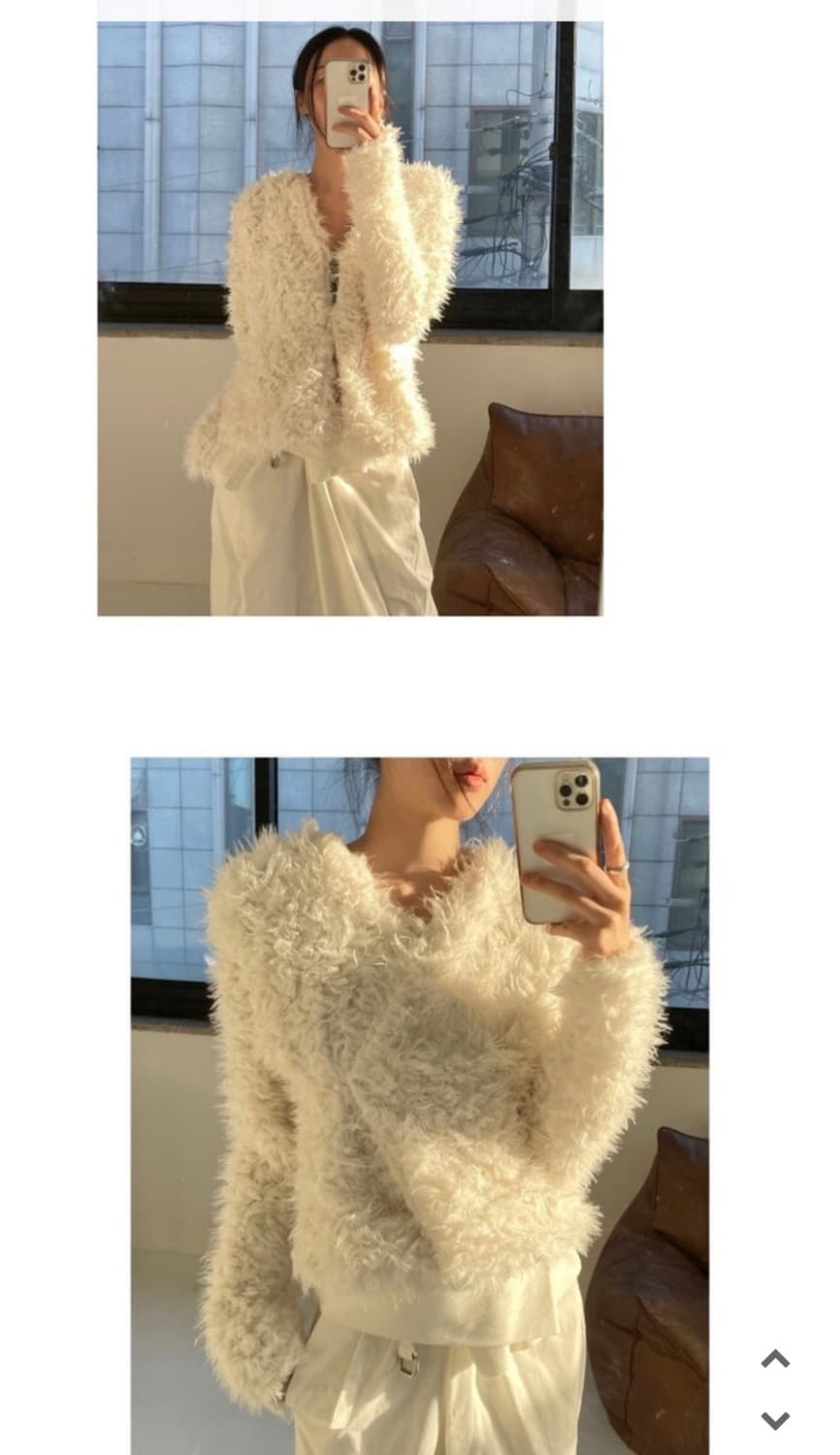sopi fur cardigan (ivory) 상품이미지4