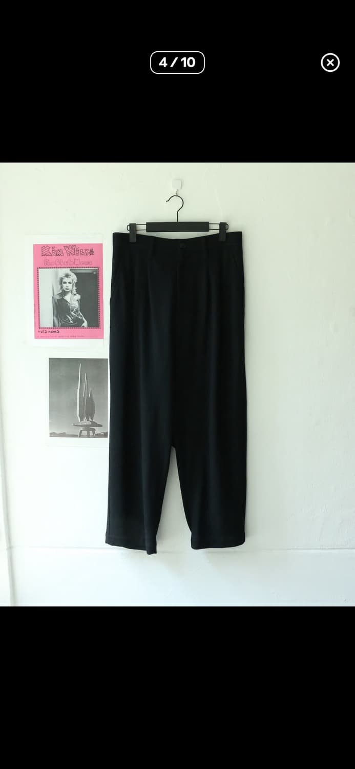 준야와타나베 AD2016 사루엘 울 블랙 팬츠 상품이미지1