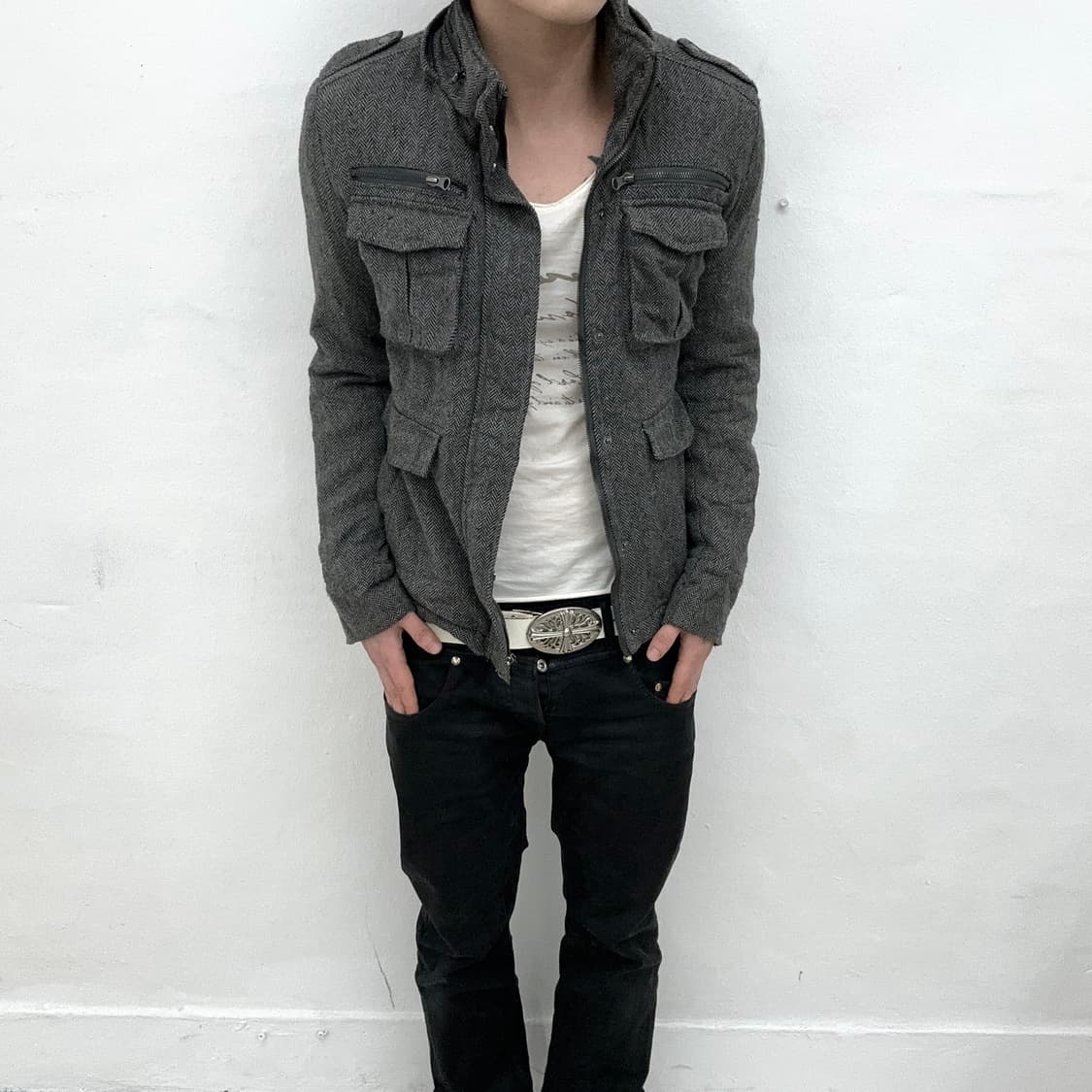 Grey multi pocket jacket 상품이미지1
