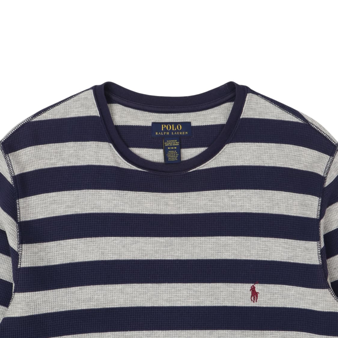 폴로 랄프로렌 네이비 스트라이프 와플 롱슬리브 상품이미지2