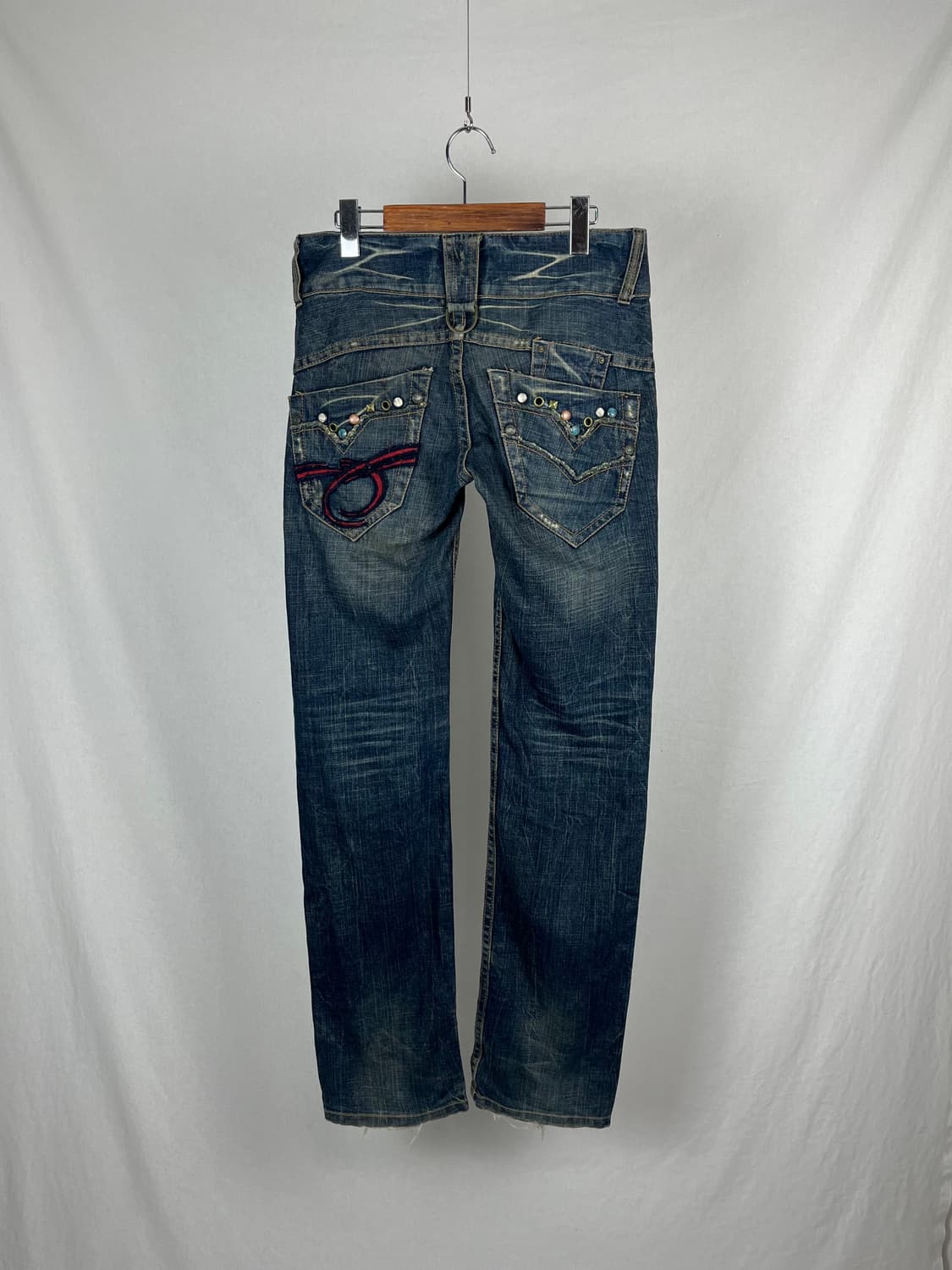 Vintage 스터드 로우웨스트 데님팬츠 상품이미지5