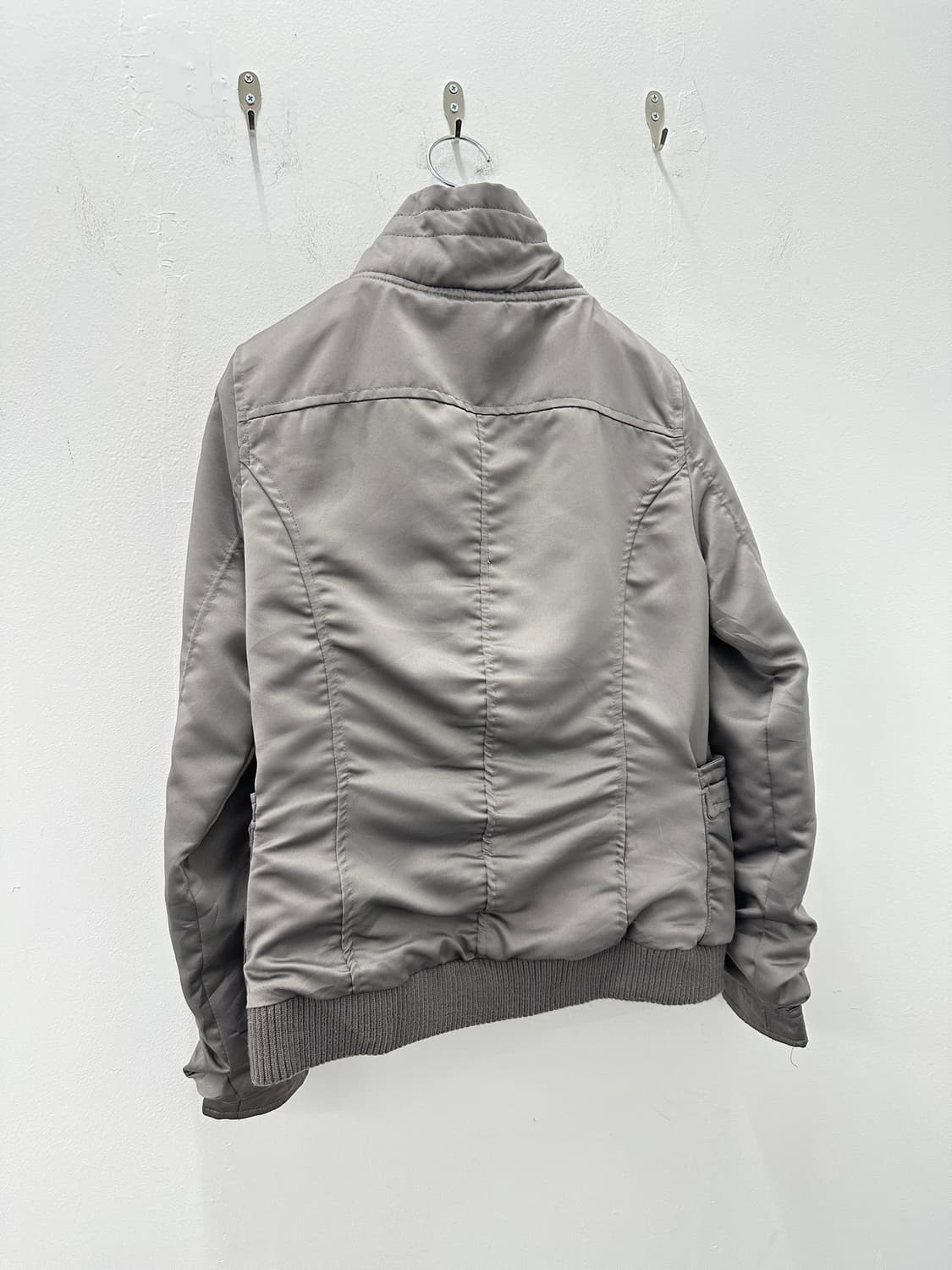 Vintage Silver Ruched shirring Bomber  상품이미지7