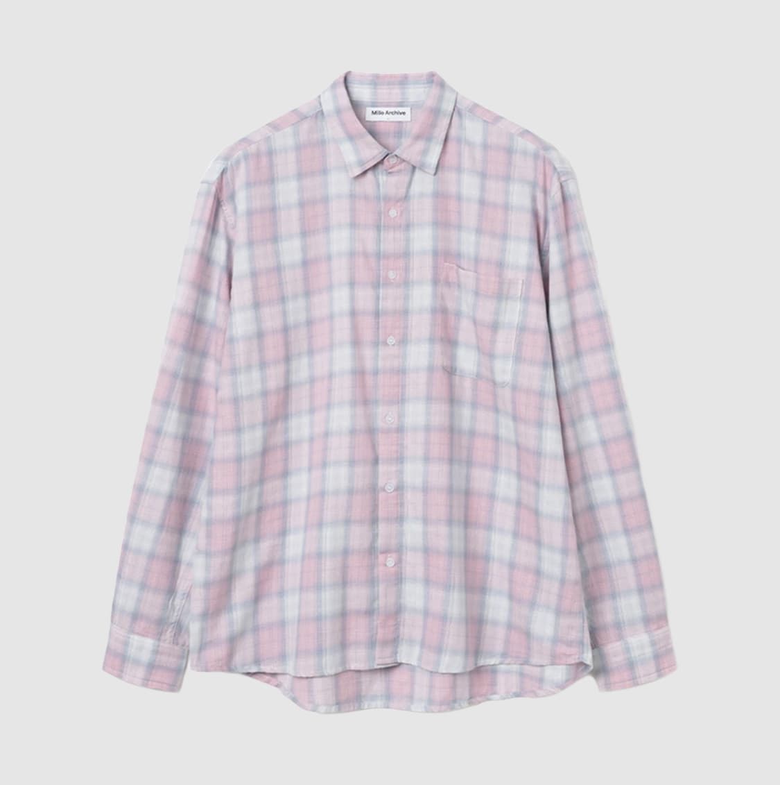 XL 미개봉) 밀로아카이브 멀티플 레이어 셔츠 파스텔 핑크 105 110 상품이미지1