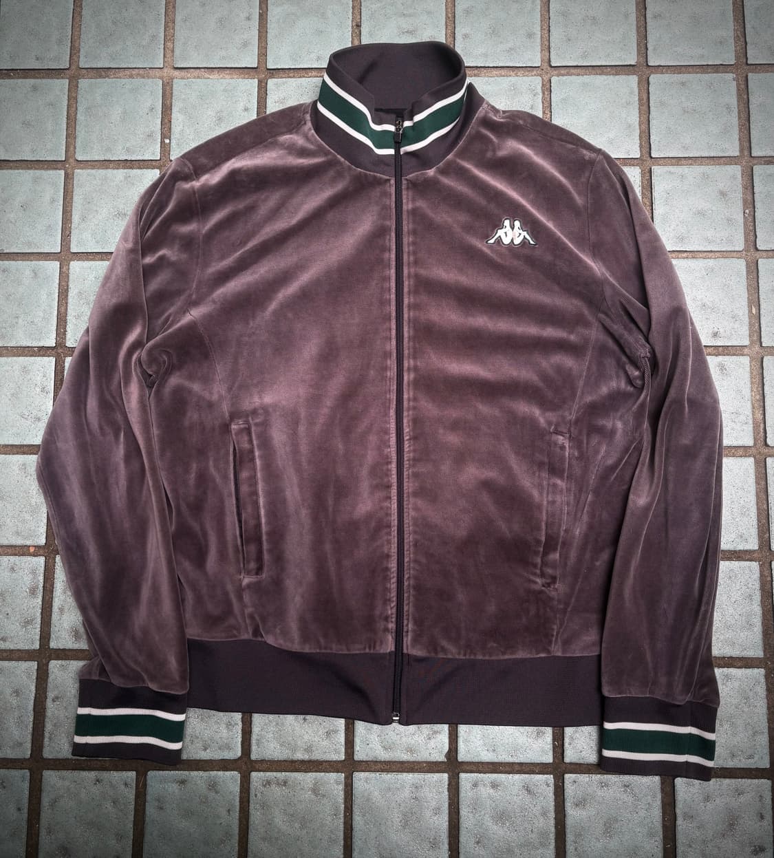 카파 벨벳 브라운 트랙 자켓 xl 상품이미지1