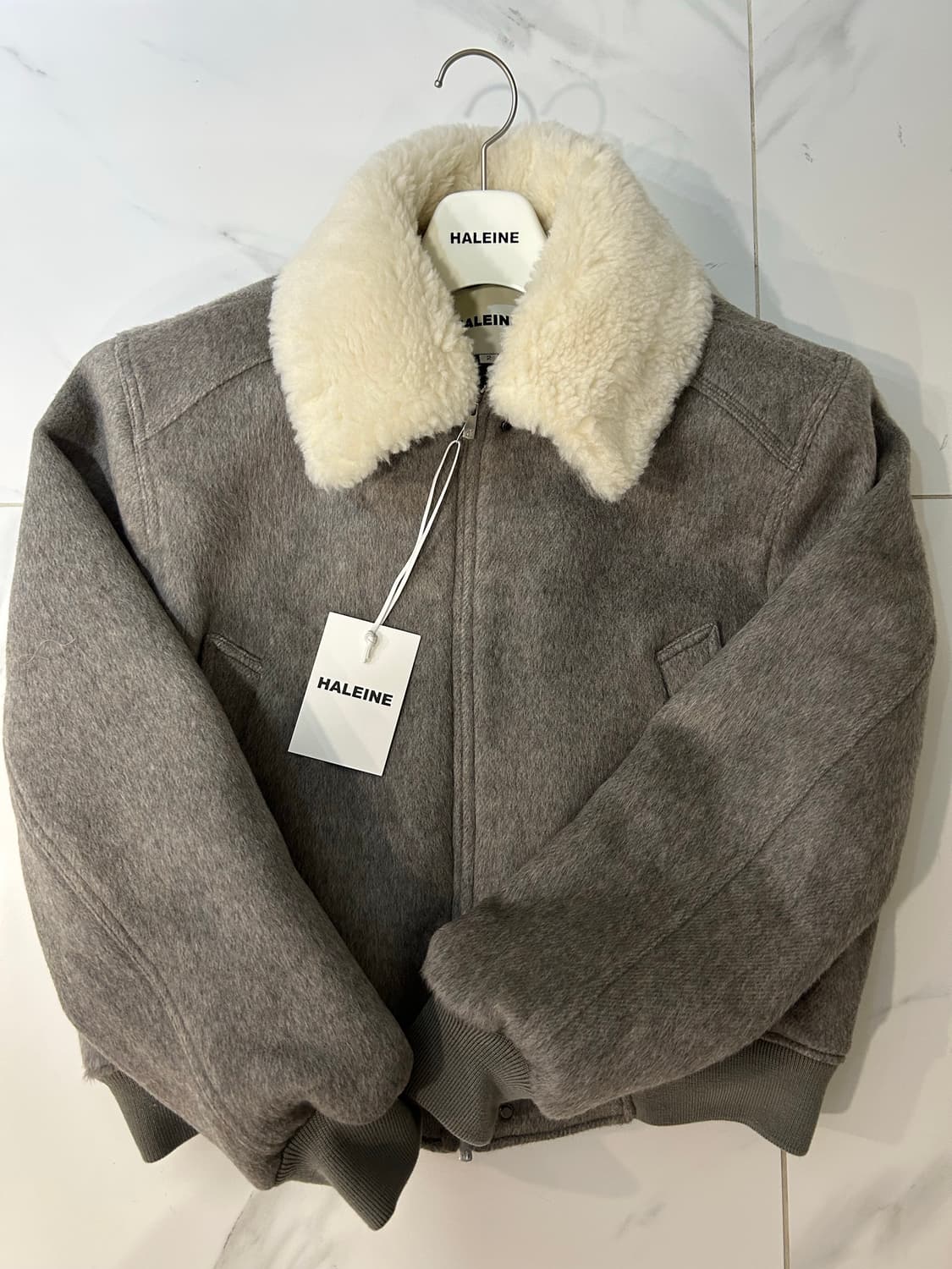 (2) 알렌느 시어링 알파카 블루종 새상품 상품이미지2