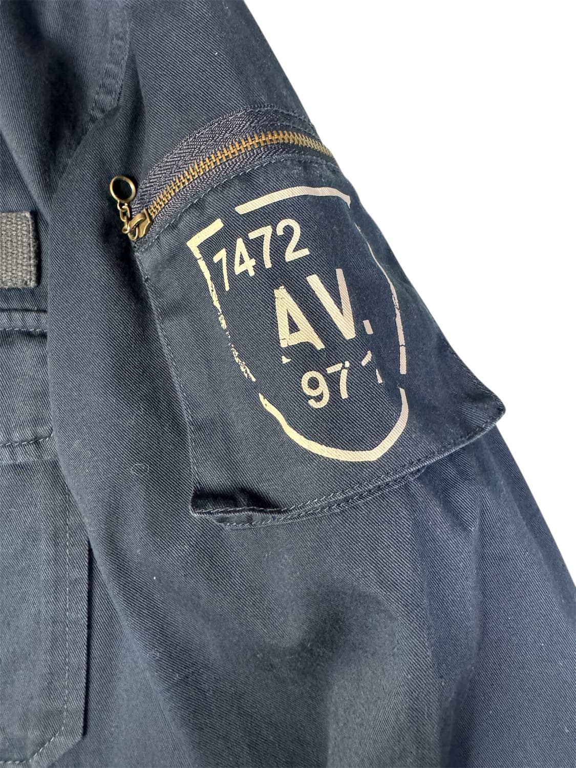 아비렉스 AVIREX USA 패치 밀리터리 셔츠 네이비 2XL 상품이미지4