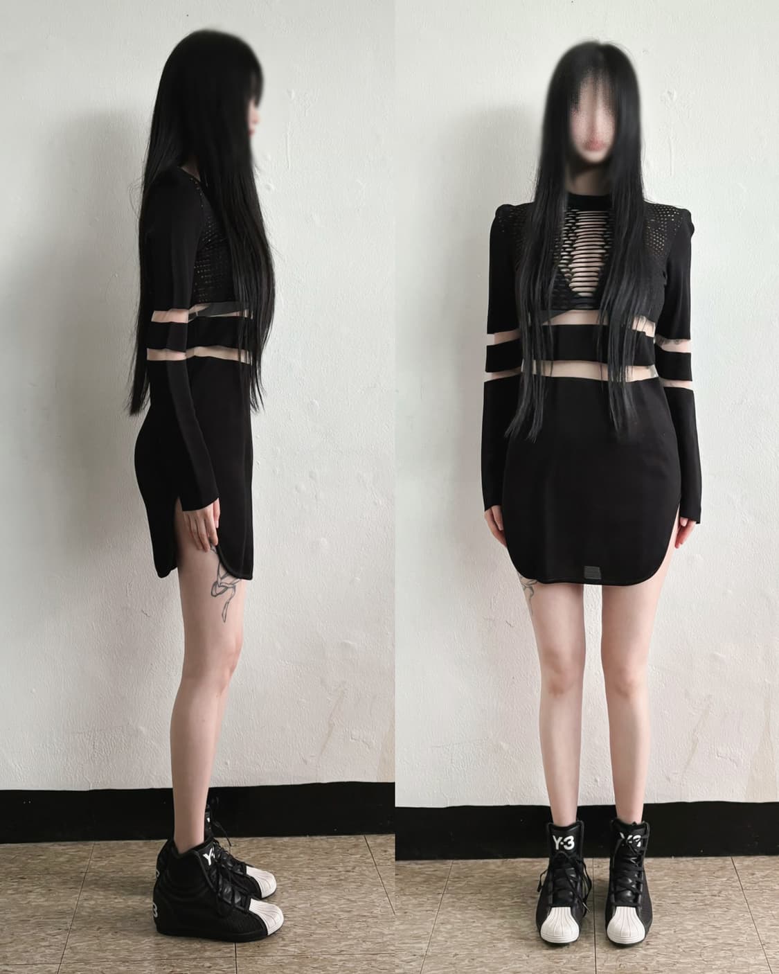 알렉산더왕 x h&m 플로팅 시스루 미니 원피스 상품이미지1