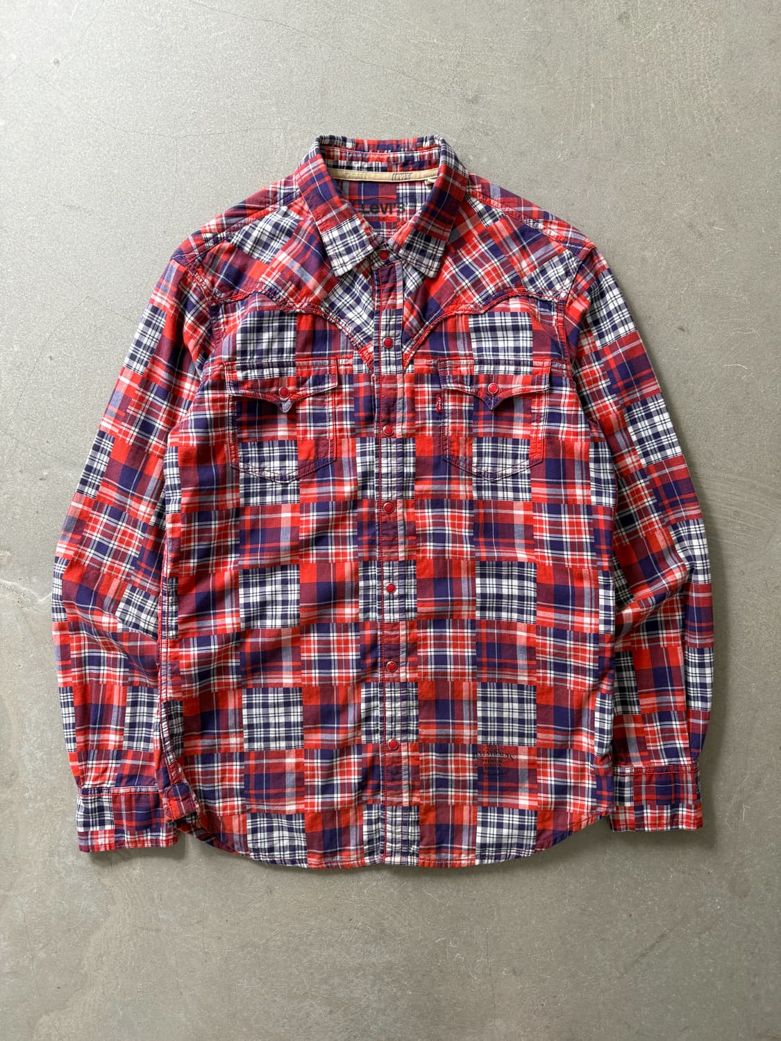 Levi's Patchwork Pattern Western Shirt 상품이미지1