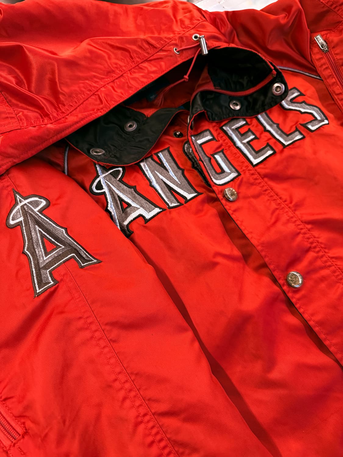 MLB 엠엘비 올드스쿨 로스엔젤레스 베이스볼 후드 점퍼 XL 상품이미지4