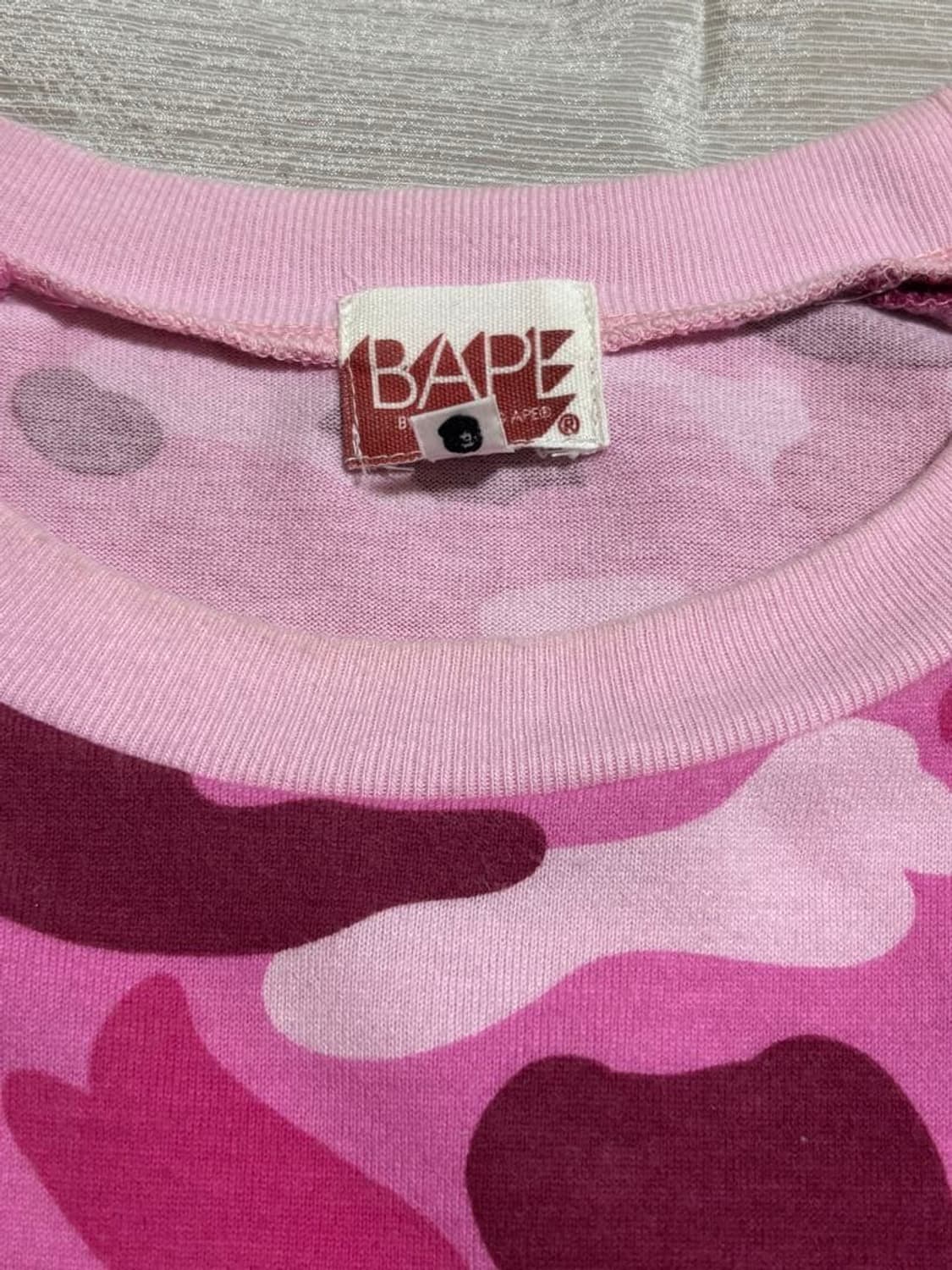  베이프 컬리지 핑크 카모 나그랑 티셔츠 상품이미지3