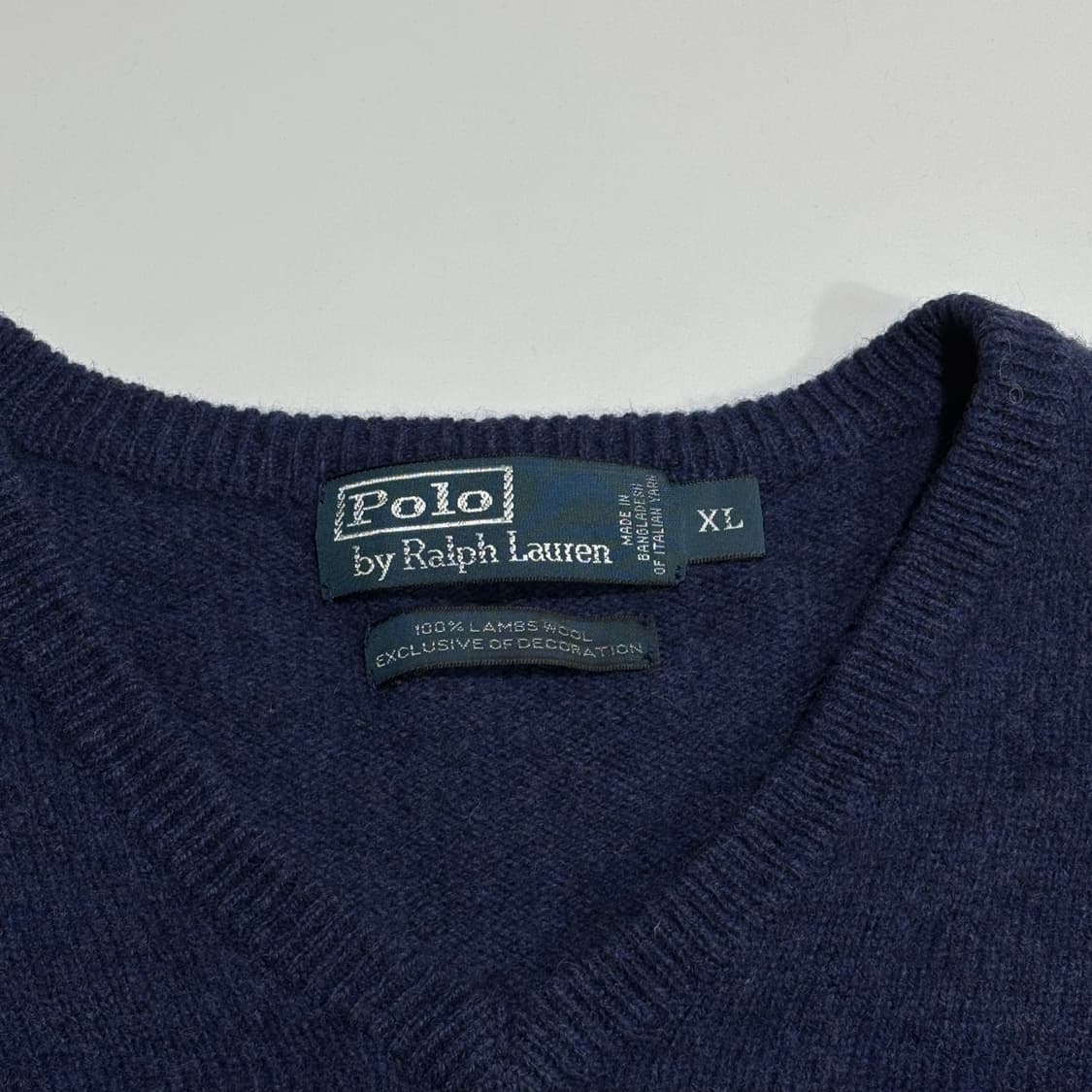 폴로 랄프로렌 네이비 브이넥 니트 상품이미지3